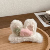 Cute Bunny Ears Plush Hair Clip sku image 1
