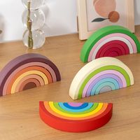 Building Toys Toddler(3-6years) Rainbow Wood Toys main image 2