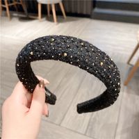 Lady Solid Color Sponge Hair Band sku image 1