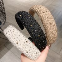 Lady Solid Color Sponge Hair Band main image 4