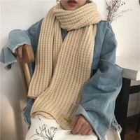 Women's Japanese Style Sweet Solid Color Yarn Scarf main image 1