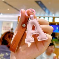 Lady Simple Style Letter Pu Leather Women's Bag Pendant Keychain sku image 1