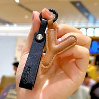 Lady Simple Style Letter Pu Leather Women's Bag Pendant Keychain sku image 25