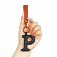 Lady Simple Style Letter Pu Leather Women's Bag Pendant Keychain sku image 16