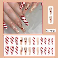 Cute French Style Sweet Cartoon Starry Sky Flower Plastic Nail Patches 1 Piece sku image 58