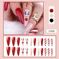 Cute French Style Sweet Cartoon Starry Sky Flower Plastic Nail Patches 1 Piece sku image 41