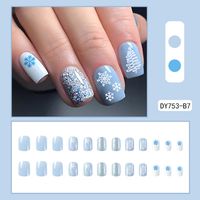 Cute French Style Sweet Cartoon Starry Sky Flower Plastic Nail Patches 1 Piece sku image 20