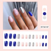 Cute French Style Sweet Cartoon Starry Sky Flower Plastic Nail Patches 1 Piece sku image 18