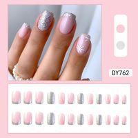 Cute French Style Sweet Cartoon Starry Sky Flower Plastic Nail Patches 1 Piece sku image 23