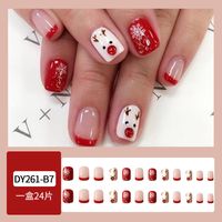 Cute French Style Sweet Cartoon Starry Sky Flower Plastic Nail Patches 1 Piece sku image 1