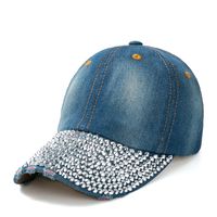 Unisex Basic Letter Rhinestone Curved Eaves Baseball Cap main image 2