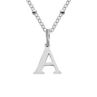 Stainless Steel Titanium Steel Simple Style Classic Style Plating Letter Pendant Necklace sku image 1