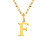 Stainless Steel Titanium Steel Simple Style Classic Style Plating Letter Pendant Necklace sku image 37