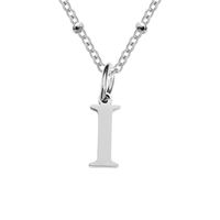 Stainless Steel Titanium Steel Simple Style Classic Style Plating Letter Pendant Necklace sku image 9