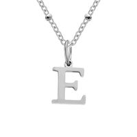 Stainless Steel Titanium Steel Simple Style Classic Style Plating Letter Pendant Necklace sku image 5