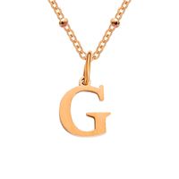 Stainless Steel Titanium Steel Simple Style Classic Style Plating Letter Pendant Necklace sku image 40