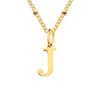 Stainless Steel Titanium Steel Simple Style Classic Style Plating Letter Pendant Necklace sku image 45
