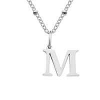 Stainless Steel Titanium Steel Simple Style Classic Style Plating Letter Pendant Necklace sku image 13