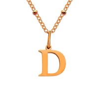 Stainless Steel Titanium Steel Simple Style Classic Style Plating Letter Pendant Necklace sku image 34