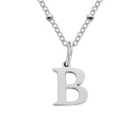 Stainless Steel Titanium Steel Simple Style Classic Style Plating Letter Pendant Necklace sku image 2