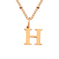 Stainless Steel Titanium Steel Simple Style Classic Style Plating Letter Pendant Necklace sku image 42