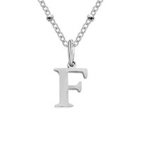 Stainless Steel Titanium Steel Simple Style Classic Style Plating Letter Pendant Necklace sku image 6