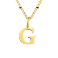 Stainless Steel Titanium Steel Simple Style Classic Style Plating Letter Pendant Necklace sku image 39