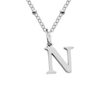 Stainless Steel Titanium Steel Simple Style Classic Style Plating Letter Pendant Necklace sku image 14