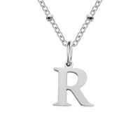 Stainless Steel Titanium Steel Simple Style Classic Style Plating Letter Pendant Necklace sku image 18