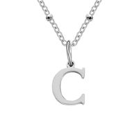 Stainless Steel Titanium Steel Simple Style Classic Style Plating Letter Pendant Necklace sku image 3