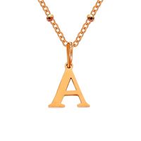 Stainless Steel Titanium Steel Simple Style Classic Style Plating Letter Pendant Necklace sku image 28