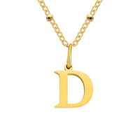 Stainless Steel Titanium Steel Simple Style Classic Style Plating Letter Pendant Necklace sku image 33