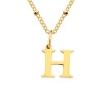 Stainless Steel Titanium Steel Simple Style Classic Style Plating Letter Pendant Necklace sku image 41