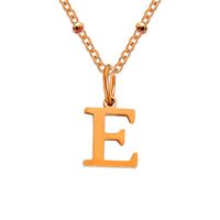 Stainless Steel Titanium Steel Simple Style Classic Style Plating Letter Pendant Necklace sku image 36