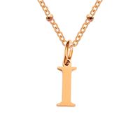 Stainless Steel Titanium Steel Simple Style Classic Style Plating Letter Pendant Necklace sku image 44