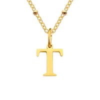 Stainless Steel Titanium Steel Simple Style Classic Style Plating Letter Pendant Necklace sku image 62