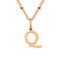 Stainless Steel Titanium Steel Simple Style Classic Style Plating Letter Pendant Necklace sku image 58