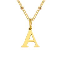 Stainless Steel Titanium Steel Simple Style Classic Style Plating Letter Pendant Necklace sku image 27
