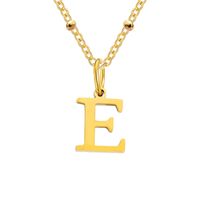 Stainless Steel Titanium Steel Simple Style Classic Style Plating Letter Pendant Necklace sku image 35