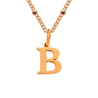 Acier Inoxydable Acier Au Titane Style Simple Style Classique Placage Lettre Pendentif sku image 30