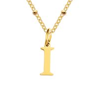 Stainless Steel Titanium Steel Simple Style Classic Style Plating Letter Pendant Necklace sku image 43