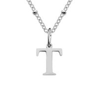 Stainless Steel Titanium Steel Simple Style Classic Style Plating Letter Pendant Necklace sku image 20