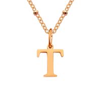 Stainless Steel Titanium Steel Simple Style Classic Style Plating Letter Pendant Necklace sku image 63