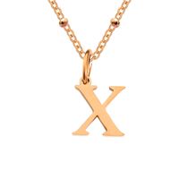 Stainless Steel Titanium Steel Simple Style Classic Style Plating Letter Pendant Necklace sku image 71