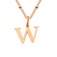 Stainless Steel Titanium Steel Simple Style Classic Style Plating Letter Pendant Necklace sku image 69