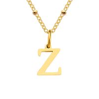 Acier Inoxydable Acier Au Titane Style Simple Style Classique Placage Lettre Pendentif sku image 74