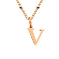 Stainless Steel Titanium Steel Simple Style Classic Style Plating Letter Pendant Necklace sku image 67