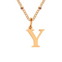 Acier Inoxydable Acier Au Titane Style Simple Style Classique Placage Lettre Pendentif sku image 73