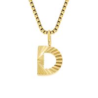 Wholesale Simple Style Classic Style Letter Stainless Steel Titanium Steel Plating Gold Plated Pendant Necklace sku image 28