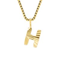 Wholesale Simple Style Classic Style Letter Stainless Steel Titanium Steel Plating Gold Plated Pendant Necklace sku image 30